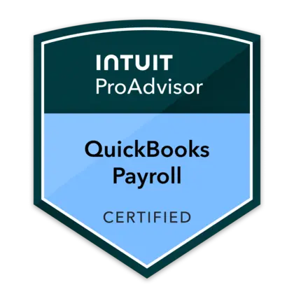 Intuit ProAdvisor QuickBooks Payroll Certified badge